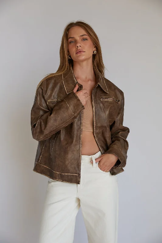 Dylan Faux Leather Jacket