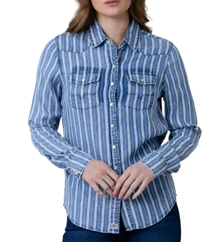 Kimes  Ranch  Women’s KC Tencel Stripe Shirt