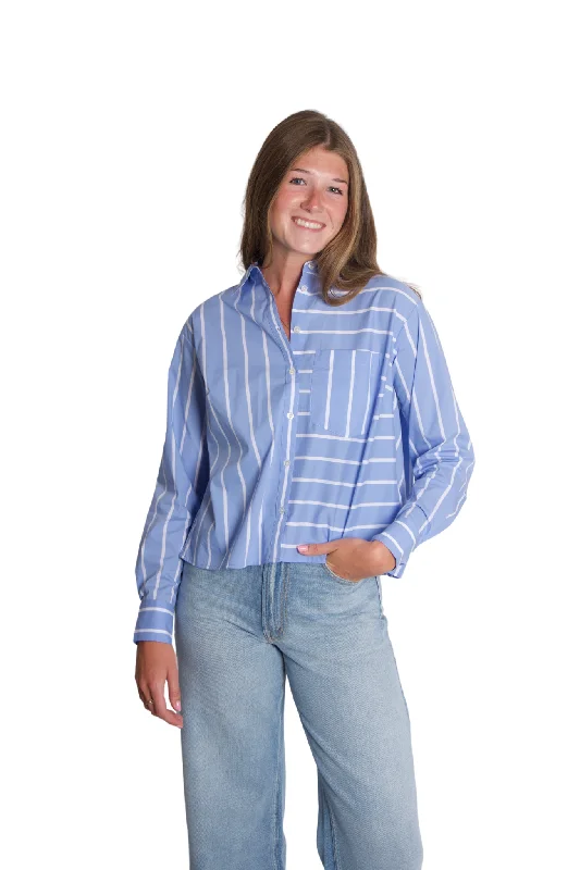 Kinley Top in Hydrangea Stripe