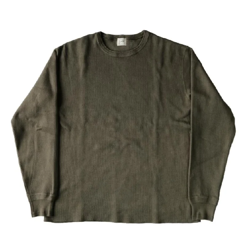 Loop & Weft Classic Royal Rib Knit Crewneck Thermal (Olive)