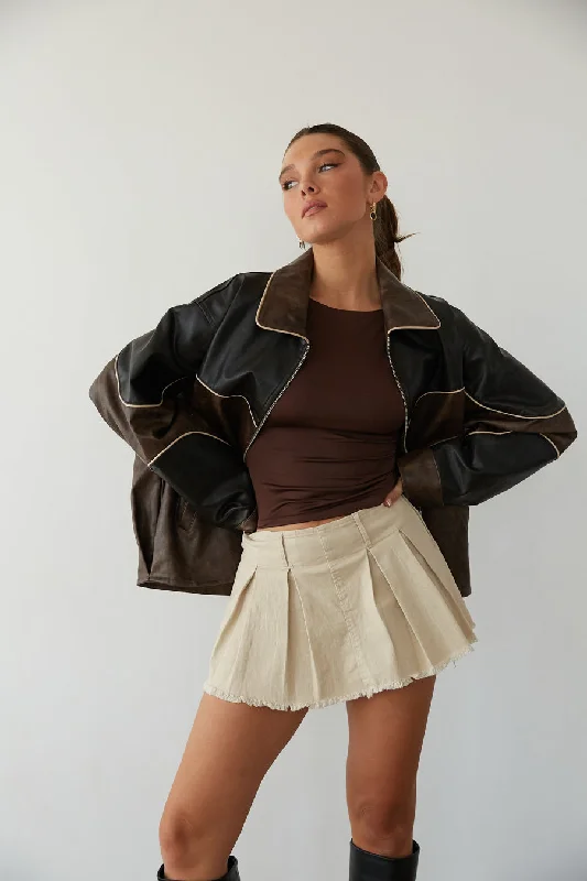 Roxy Faux Leather Bomber Jacket