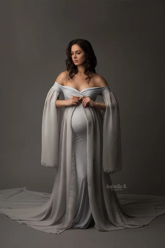 Chiffon Cloak Maternity Party Dress Photograph Photography Long Skirt