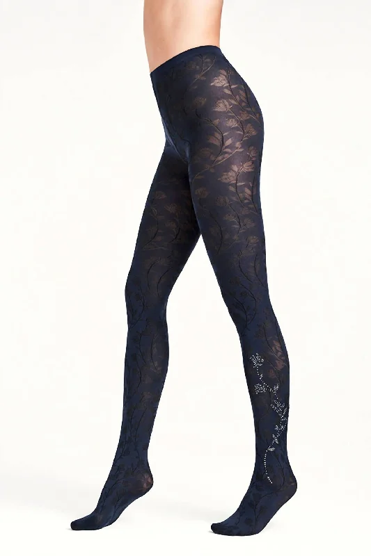 Jackie Tights In Navy Opal/black/blue Crystal