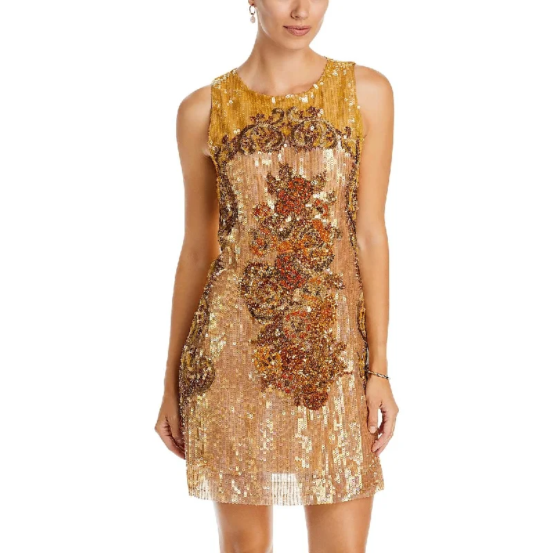 Kobi Halperin Womens Amy Sequined Mini Cocktail And Party Dress