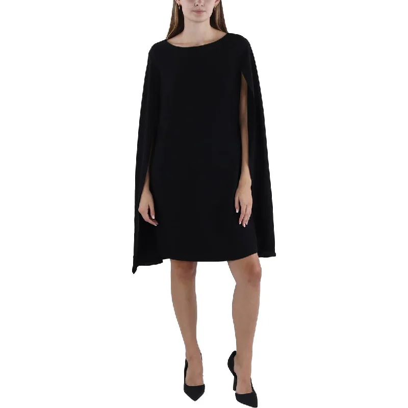 Lauren Ralph Lauren Womens Cape Sleeve Mini Cocktail And Party Dress