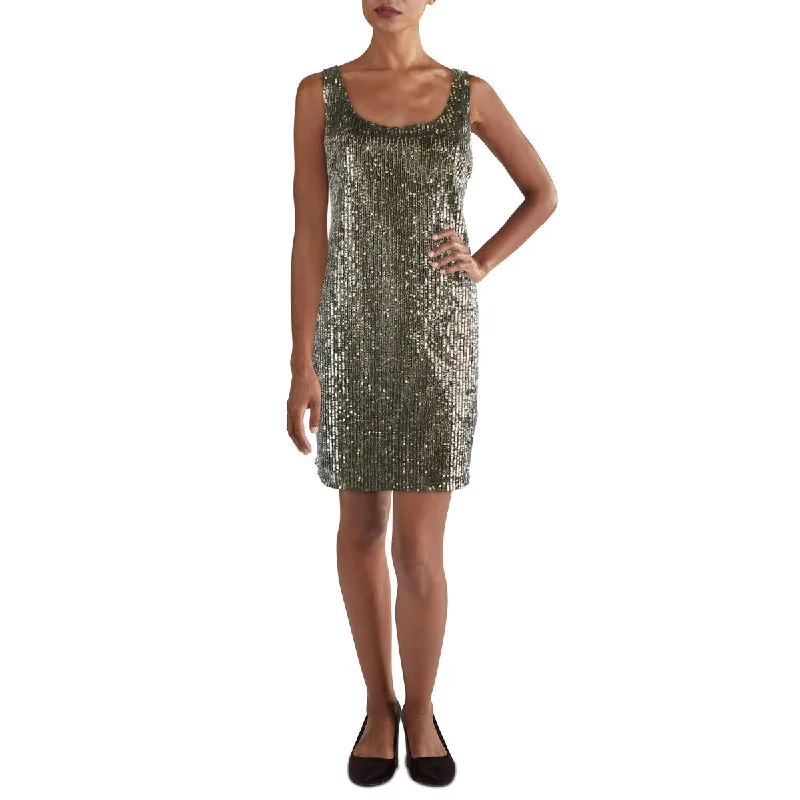 Lauren Ralph Lauren Womens Sequined Mini Cocktail And Party Dress