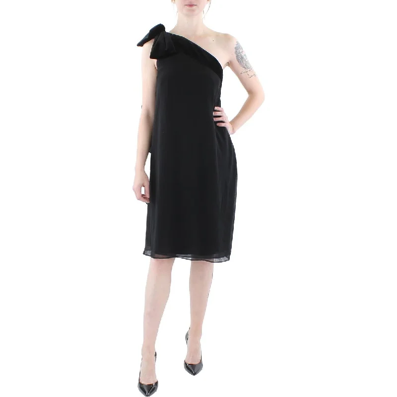 Lauren Ralph Lauren Womens Velvet Mini Cocktail and Party Dress