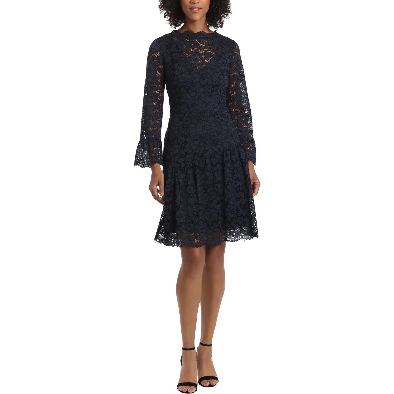 Maggy London Womens Lace Floral Cocktail and Party Dress