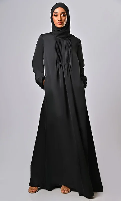 New Traditional Abaya With Modern Pin Tucks