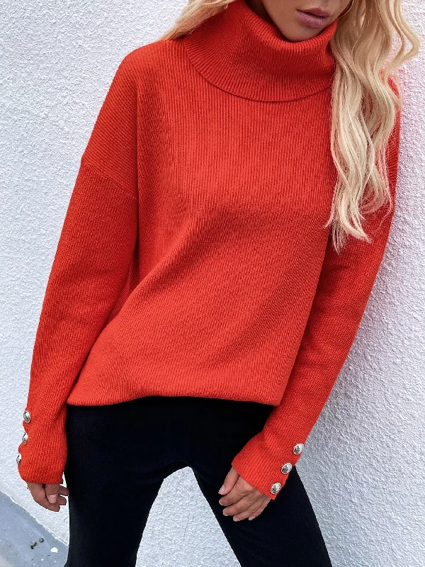 Taylor Wide Turtleneck Long Sleeve Sweater | 3 Colors | Poundton