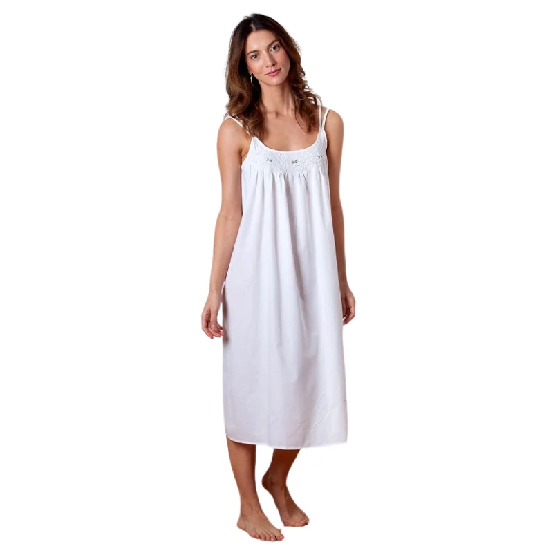 Chrissy White Cotton Nightgown