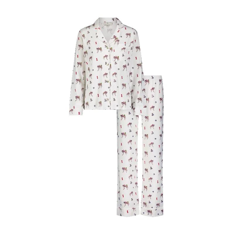 Polkadot CHARLEY Pajama Set Equestrian Print by Lydia Marie Elizabeth