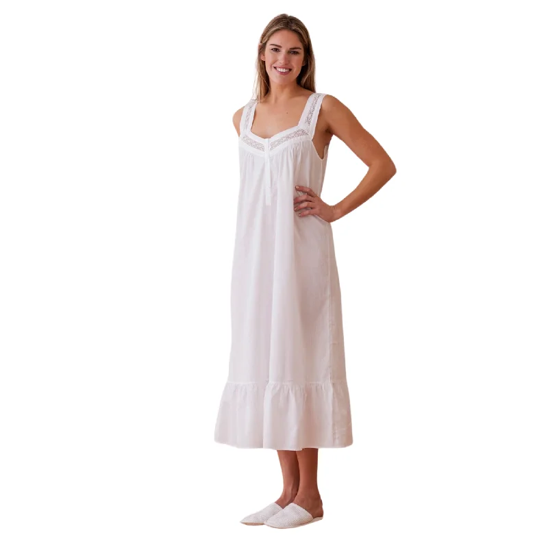 Courtney White Cotton Nightgown