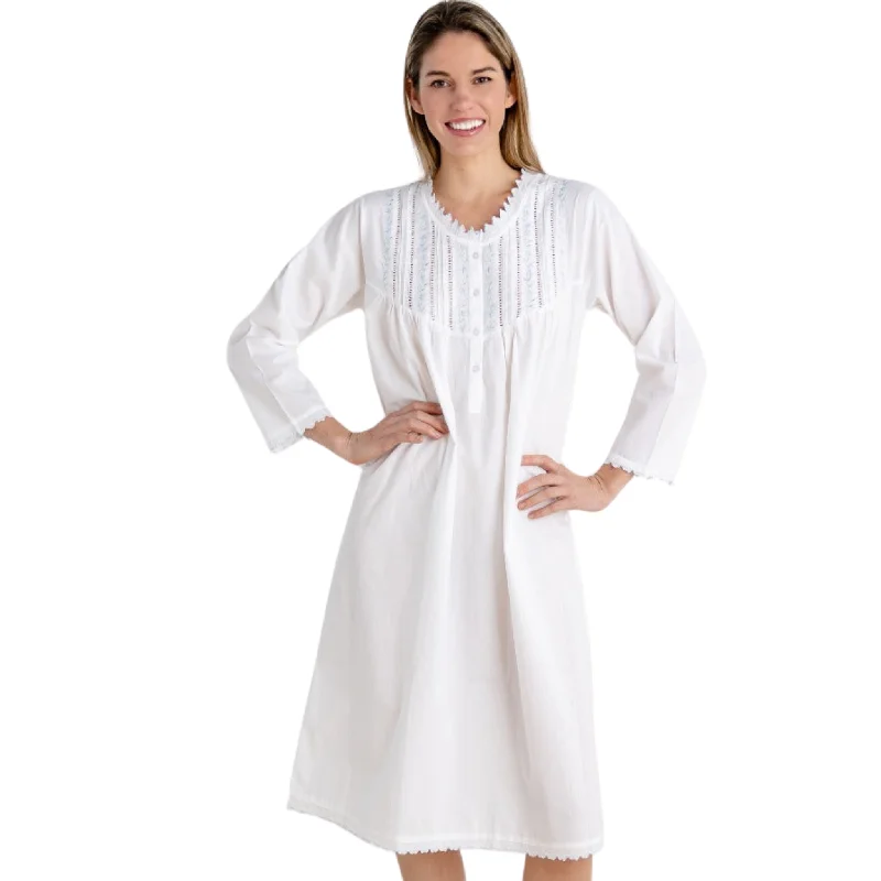 Emily White Cotton Nightgown