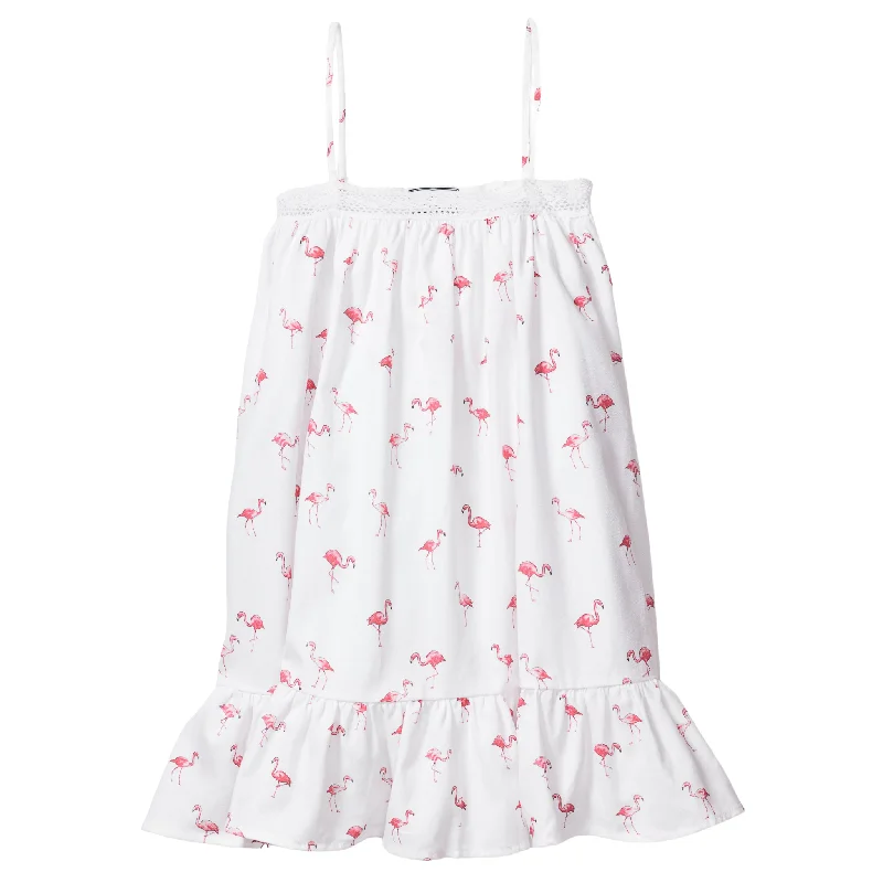 Girl's Twill Lily Nightgown in Flamingos