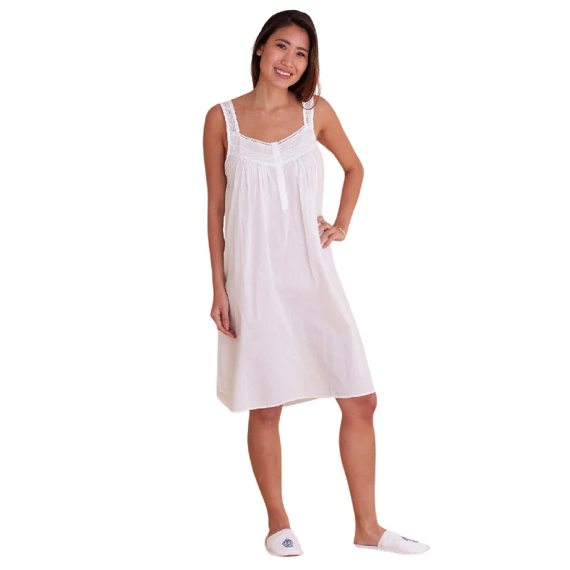 Joy White Cotton Nightgown