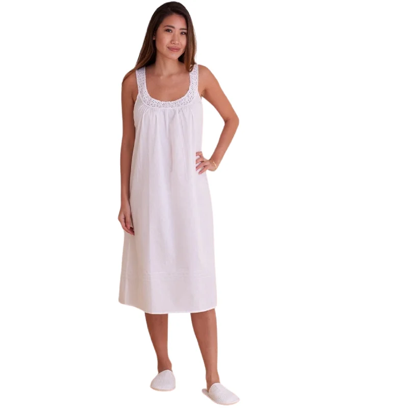 Meghan White Cotton Nightgown