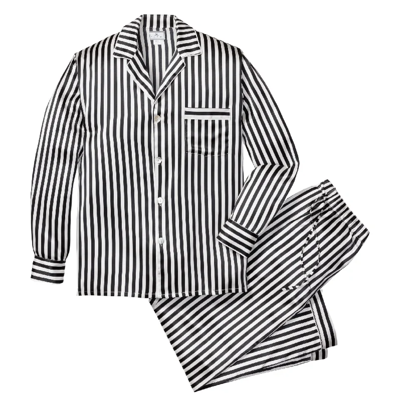 Men's Silk Pajama Set in Bengal Stripe