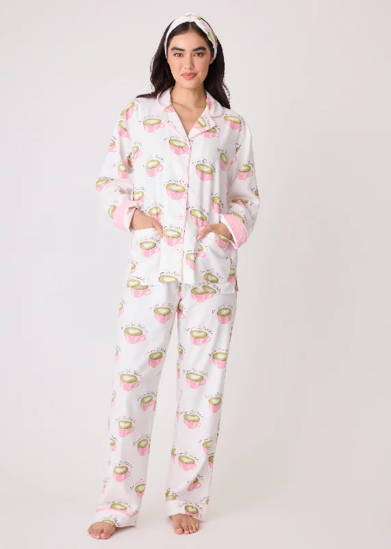 PJ Salvage - Love 'U' So Matcha Cozy Flannel PJ Set