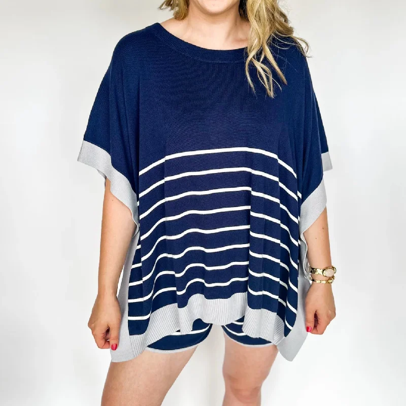 Sammie Navy Stripe Lounge Top