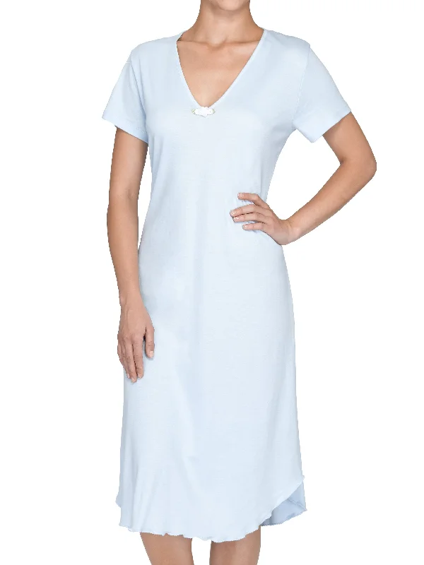 Supima Cotton Nightshirt in Powder Blue