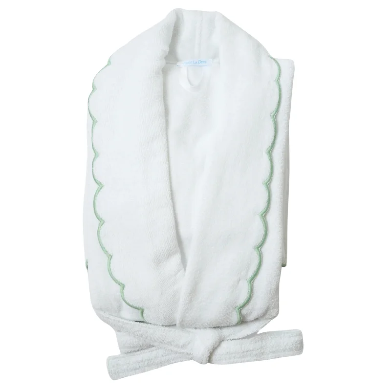 Women's Terrycloth Bathrobe With Embroidered Trim