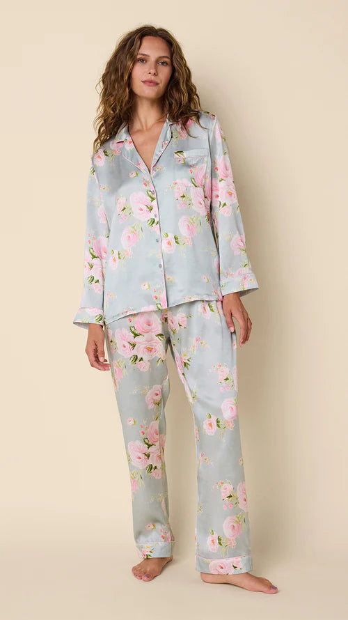 THE CAT’S PAJAMAS~ Eden Rose Silk pajama set