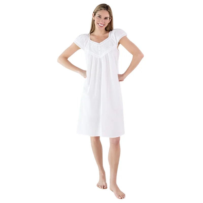 Valerie White Cotton Nightgown